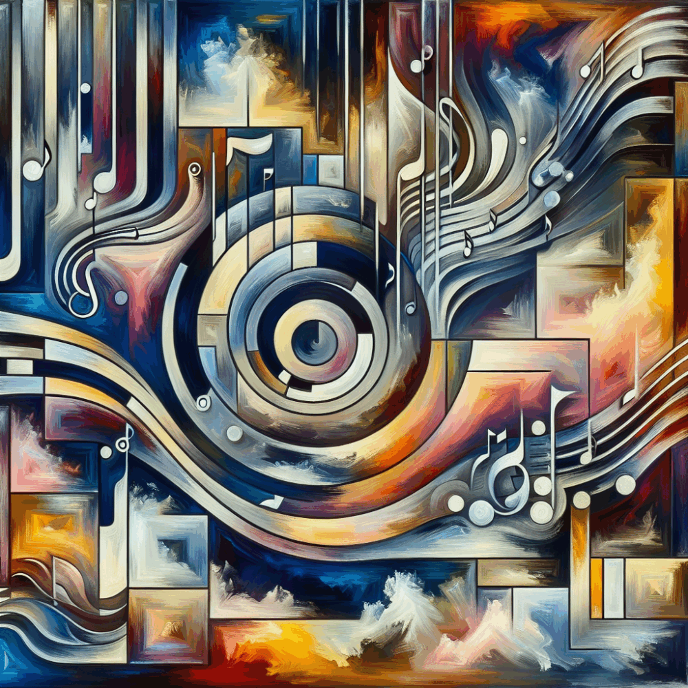 Abstract music background with musical notes and notes
