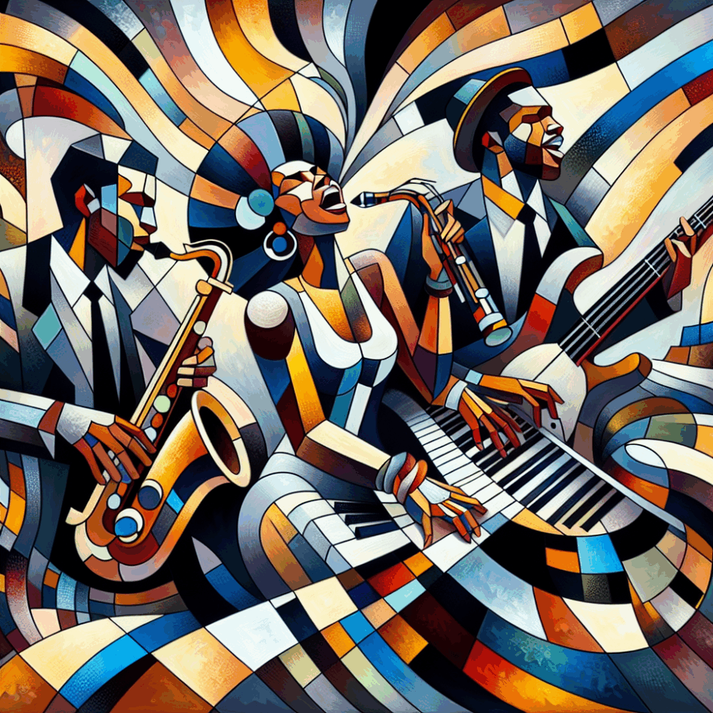 Jazz jazz jazz music abstract background with jazz musicians illustration
